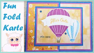 Fun Fold Karte mit Gutscheinfach- Jahreskatalog 2024-2025 von Stampin´ UP!