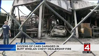 Dozens of cars damaged in Buff Whelan Chevy dealership fire