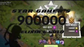 900,000 ka loot|9 lack loot in random attack in coc|STAR GAMER'S