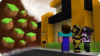 TSUNAMI DE TIERRA DESTRUYE MI CASA EN MINECRAFT 😱