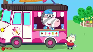 Ice Cream & Watermelon Challenge  Wolfoo Helps Friend Selling Fruit | Wolfoo | Wolfoo Cartoon