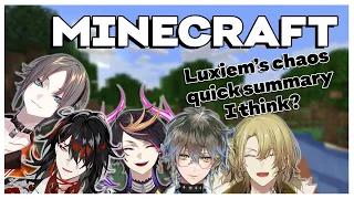 Luxiem's Minecraft chaos quick summary, I think?