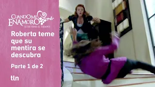 Cuando me enamoro 1/2: Roberta se avienta por las escaleras | C-76 | tlnovelas