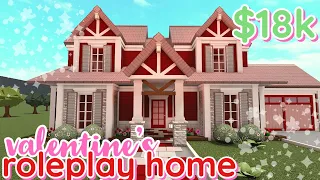 bloxburg | valentine's ROLEPLAY 2 story house pt. 1 | bloxburg house build w/ VOICE