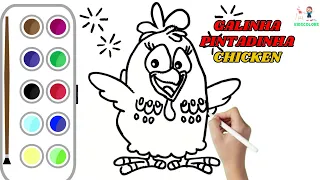 Galinha Pintadinha Drawing | How to Draw and Paint Galinha Pintadinha | How to fill a drawing?