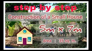 35 square meter BUNGALOW House Construction / Step by Step / 5x7