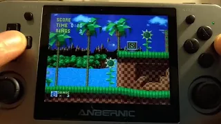 Sonic 1/2 2013 RetroEngine running on the RG-350M