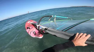 Windsurfing in Rhodes.