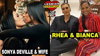 Lesbian WWE Couples 2023 - Rhea Ripley & Bianca Belair, Sonya Deville & Wife