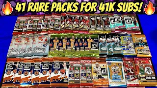 *OPENING 41 DIFFERENT RARE SPORTS CARDS PACKS FOR HITTING 41K SUBS! 🤯 WE PULLED BANGERS GALORE!! 🔥