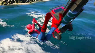 GTA 5 Water | Spiderman Parkour Ragdolls chapter.17 (Rag Euphoria Physics)