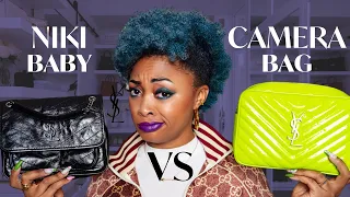 YSL Niki Baby Bag vs. YSL Lou Camera Bag | YSL Bag Review (Mod Shots, What Fits) *which is BETTER?!*