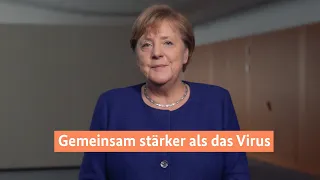 Kanzlerin Merkel zur entscheidenden Phase der Pandemiebekämpfung