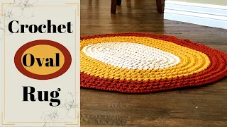 Left Handed How To Crochet A Rug/ Oval Rug/ Cable Stitch/ Intermediate Level Crochet/Crochet Pattern