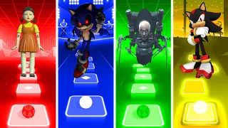 Squid Game Vs Sonic Exe Vs Chief Scientist Skibidi Toilet Vs Shadow - Tiles Hop EDM Rush!