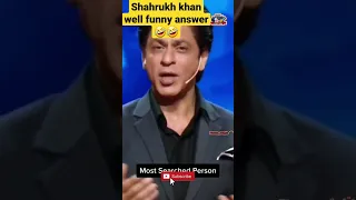 Shahrukh khan witty Answer|🤣🥰🥰 #shorts #viralshorts #viral #shahrukh_khan #srk #srknews