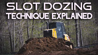 SLOT DOZING TECHNIQUES - Explained //Slot Dozing Stripping Topsoil // Cat D5K Bulldozer // In Cab