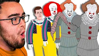 Reacting to PENNYWISE the EVOLUTION!!