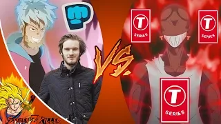 What if Pewdiepie VS T-Series was an anime (Part 1 & 2) REACTION!!!