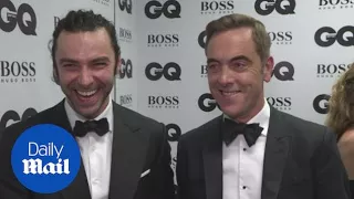 James Nesbitt looking dapper with Aidan Turner at GQ awards - Daily Mail