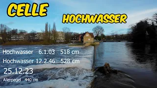 Celle  Hochwasser   Wohnmobilstellplatz geschlossen  25.12.2023