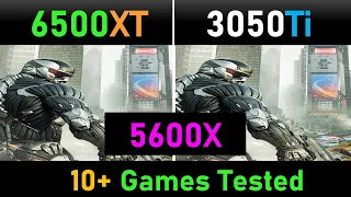 Budget AMD RX 6500XT VS Nvidia 3050Ti Benchmark with 5600x {10 Games Comparison} RX vs RTX