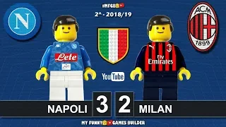 Napoli vs Milan 3-2 • Serie A 2018/19 • Sintesi 25/08/18 • All Goal Highlights Lego Football