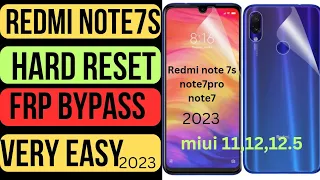 How to reset Redmi note 7s || note7 pro,note7 || & Frp bypass without pc (2023) miui 11,12,12.5