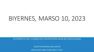 Mga Pagbasa para sa March 10, 2023 Tagalog Bible Reading