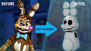 [FNAF/BLENDER] Edits to Models: Chocolate Toy Bonnie [PART 1]