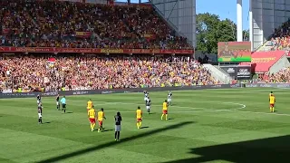 RC Lens goal Florian Sotoca (unbelievable atmosphere created by the 'Les Sang et Or' fans)