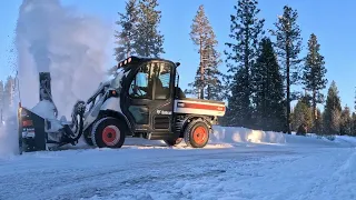Watch how EASY it is to clear a driveway with a Bobcat Toolcat!
