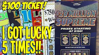 I GOT LUCKY 5 TIMES!! $$$ Playing $230 TEXAS LOTTERY Scratch Offs