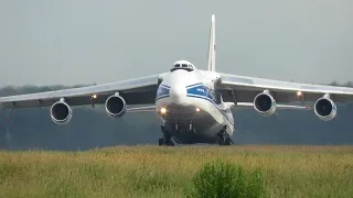 Ан-124 "Руслан" в Домодедово, красивый взлет 01.07.21.