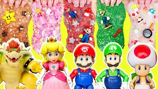 Help Super Mario Bros Make Slime Luigi, Peach, Toad, Bowser Crafts for Kids