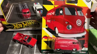 Hot Wheels Porsche Diorama set with a couple of extra VW models I picked up at the local car meet.