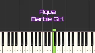 Aqua - Barbie Girl | Learn Piano Keys