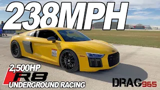 2,500hp Underground Racing Audi R8 | DCT ½ Mile World Record | 2021