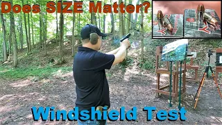 Does Size Matter? 9mm VS .45 ACP Hornady Critical Duty - Windshield Test