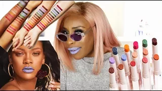 Fenty Beauty Can SQUARE UP! Mattemoiselle Lipstick Lookbook | Jackie Aina