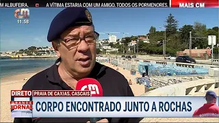 Corpo encontrado na Praia de Caxias - CMTV - 15 Abril 2024