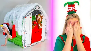 Gaby and Alex playing Hide and Seek with Mama - Christmas video for kids