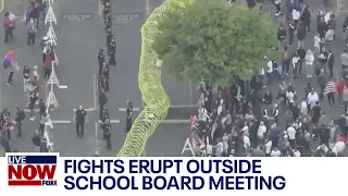 Fights erupt outside Glendale school board meeting over student pronouns | LiveNOW from FOX