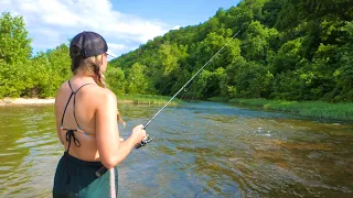 2 HOURS Fishing in the Mountains! — Creeks, River Floats, Waterfalls and More!!!