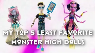 My Top 5 LEAST Favorite Monster High Dolls (G1 edition)