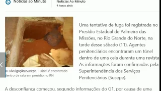 Túnel é encontrado dentro de cela em presídio do RN