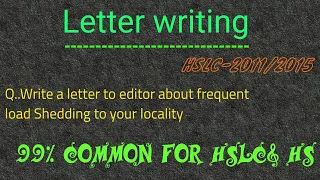 How to Write a Letter to The Editor About Frequent load Shedding/ Power cuts to Your locality  ?