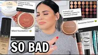 I TRIED THE DRUGSTORE MAKEUP YOU HATED THE MOST!