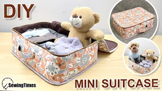 DIY FABRIC SUITCASE | Travel Luggage Bag Sewing & Tutorial [sewingtimes]