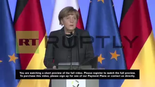 Poland: "No security for Europe without Russia" says Merkel